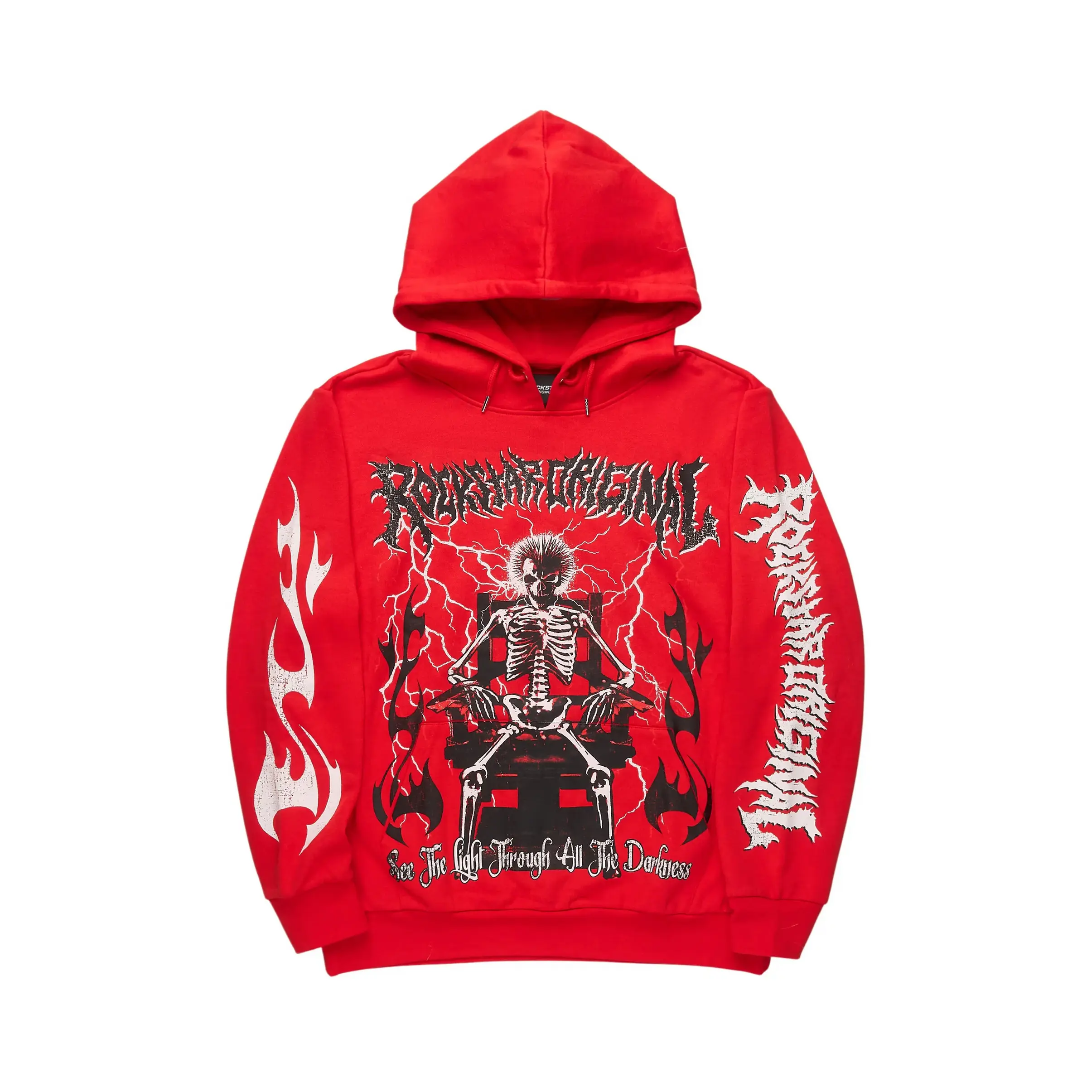 Deathrow Red/White Graphic Hoodie