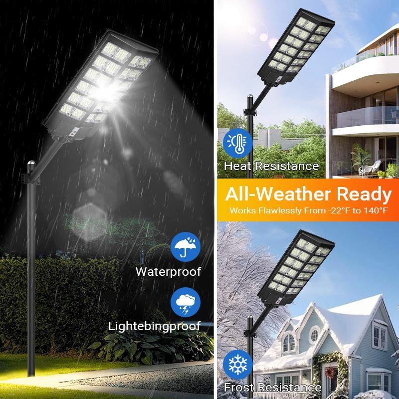 Solar Street Light Outdoor Solar Parking Lot Light with Motion Sensor IP65 Waterproof Commercial Lighting 360 SMD LEDs Adjustable Angle Remote Control Solar Street Light Outdoor Solar Parking Lot Light with Motion Sensor IP65 Waterproof Commercial Lighting 360 SMD LEDs Adjustable Angle Remote Control
