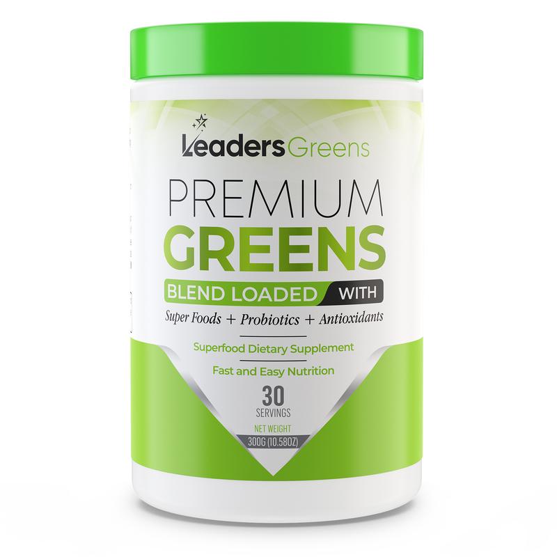 Leaders Greens Super Foods Powder for Bloating, Digestion & Energy