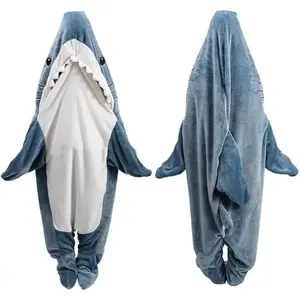 Shark Blanket Hoodie Onesie, Shark Sleeping Bag for Adult (XL)(Sheet)