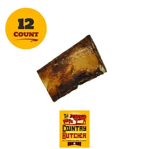 Country Butcher 4" Beef Rib Dog Bones for Small & Medium Breeds 12 Count Natural Tough Dental Treats Made in USA for Soft to Moderate Chewers