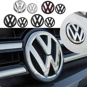1/2pcs For Volkswagen VW Golf 6 MK6 2010 2011 2012 2013 Car Hood Front Badge Decoration Rear Trunk Lid Emblem Cover Replacement Auto Refit Accessories