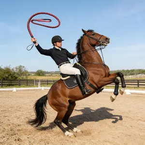 Newcomer's riding whip, Equestrian supplies, featuring an overall lightweight design, riders won't get tired even after holding it for a long time, making it easy to use for outdoor training and equestrian teaching