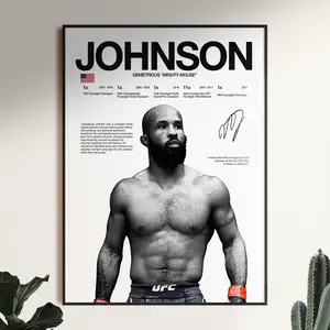 Demetrious Johnson Poster, UFC Wall Print, MMA Wall Print, Fighter Poster, Gift for Him ( Unframed - Print Only )