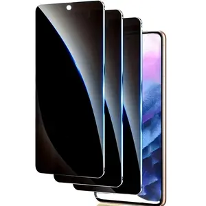 3-Pack Tempered Glass Privacy Screen Protector for Samsung Galaxy S26/S26 Plus/S26 Ultra/S25 S24 S23 S22 Ultra S25 S24 S23 S22 Plus FE - Smooth, Anti-Scratch, High Hardness, Easy Installation, Anti-Fingerprint, High C...