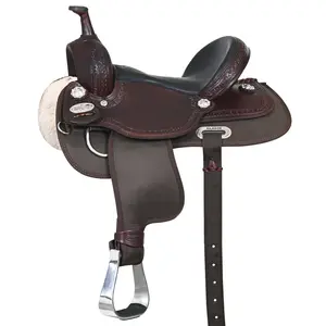 HILASON Western Child Horse Trail Show Saddle Synthetic Pleasure Riding Brown