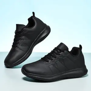 Picks Non Slip Work Shoes Waterproof SRC OilResistant Breathable Mesh Comfort Chef Footwear Men'sAnd Women's Versions Black nurse stylish shoes Closed， non slip work shoes
