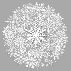 50 Original Snowflake Transparent Christmas Decorative Stickers, Cartoon Notebook Window Diary DIY Phone Case Stickers
