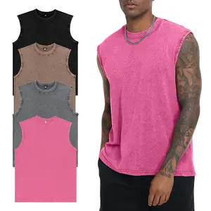 Sleeveless Shirts 4 Pack Cotton Muscle Tank fitted Tops for Gym Workout Running Streetwear Vintage clothing Athletic cool Tees summer plain clothes wardrobe basics outfits