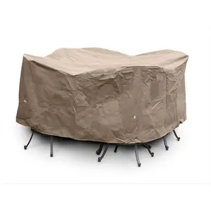 212 MAIN KoverRoos Breathable Tyvek Fabric Drawstring Bar Set Cover, Taupe, 55x42 in.