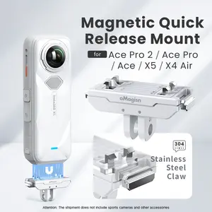 Shadow Stone Insta360 X5 Ace Pro 2 Magnetic Quick-Release Dual Interface Base Accessories, Metal Mounting Kit for Action Camera