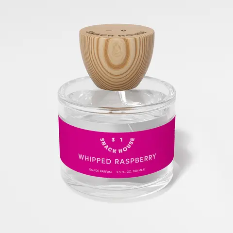 Snack House Whipped Raspberry Cruelty-Free Vegan Eau de Parfum - 100ml Fruity Gourmand Fragrance with Red Currant, Raspberry, Musk, Vanilla - Balanced Projection Unisex Scent for Spring, Summer