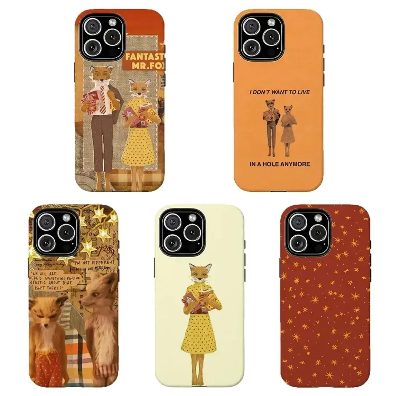 Whimsical Fantastic Mr. Fox Phone Case, Gifts For Fans Men Women Y1562 | Phone Case Compatible with iPhone 17 16 15 14 13 12 11 pro pro max & Samsung S25 S24 S23 S22 S21 Durable Protection Dual Layer Design Glossy