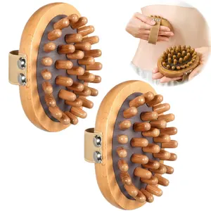 LMMAKE Gua Sha Body Brush Wooden Massage Comb for Scalp & Meridians, Anti-Static Sandalwood Massager for Hair Growth & Body Relief, Portable Spa Tool for Daily Care