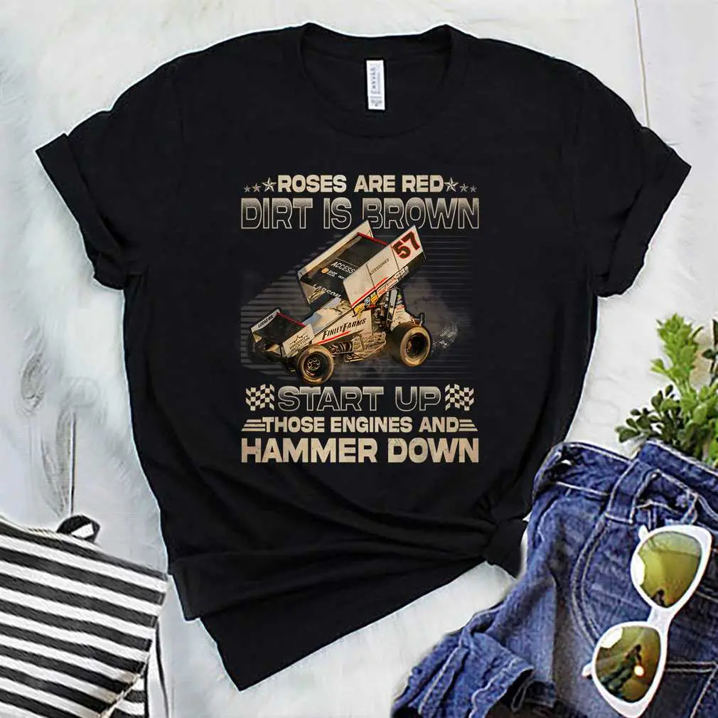Dirt Track Racing Kyle Larson Champion Sprint Car T-Shirt
