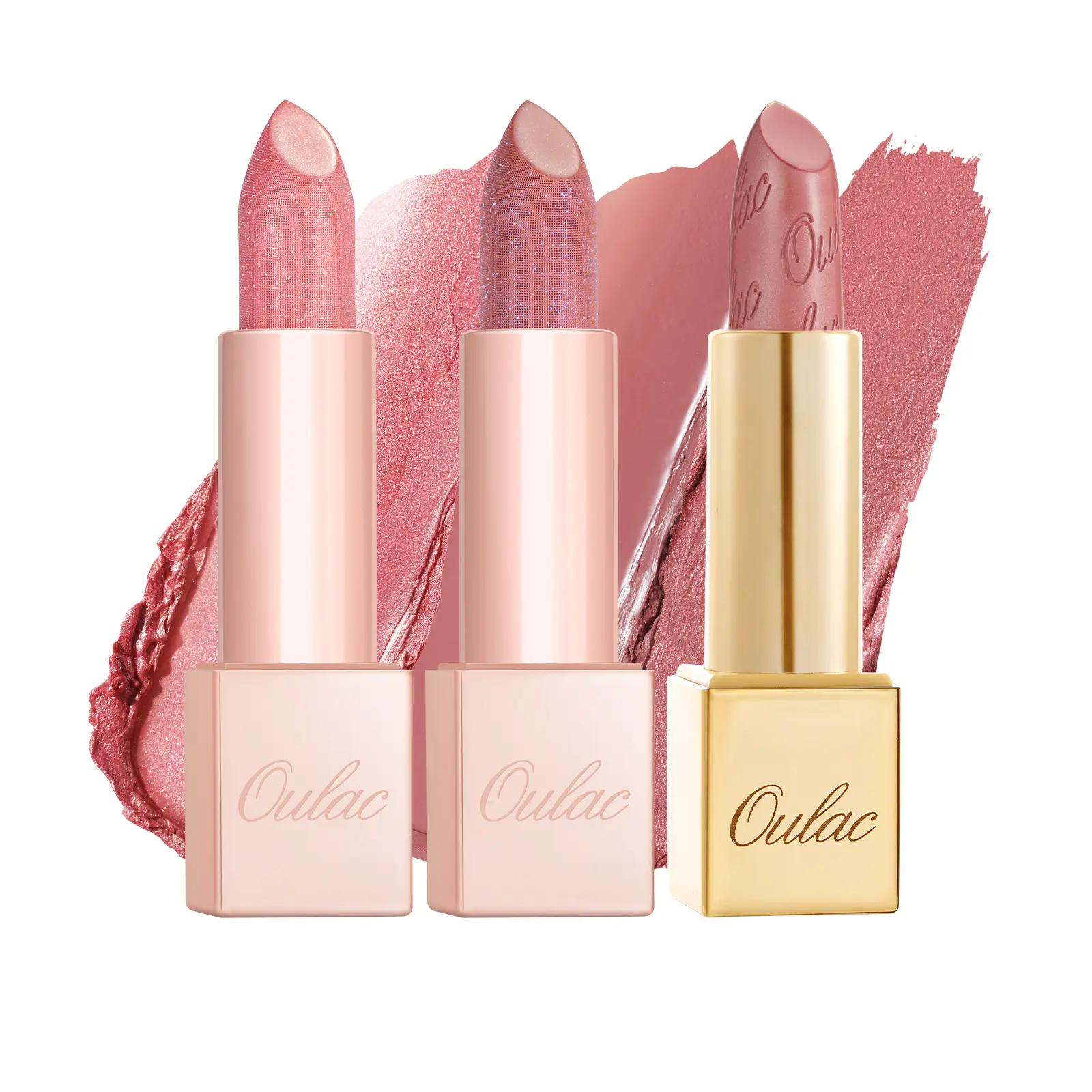 OULAC Nude Pink Lipstick Set Perfect for All Skin Tones Hydrating Vegan Formula Smooth Creamy Color Rich Pigment Ideal for Daily Wear Makeup Christmas Gifts for Women