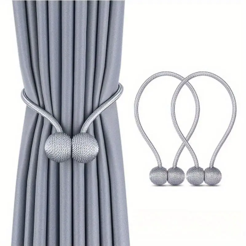 Magnetic Curtain Tieback, 2 Counts Earphone Design Curtain Holdback, Bathroom Shower Curtain Accessories, Home Decor Curtain Buckles, Interior Decoration Accessories, Magnetic Curtain Clips, Curtain Tie Backs For Curtains