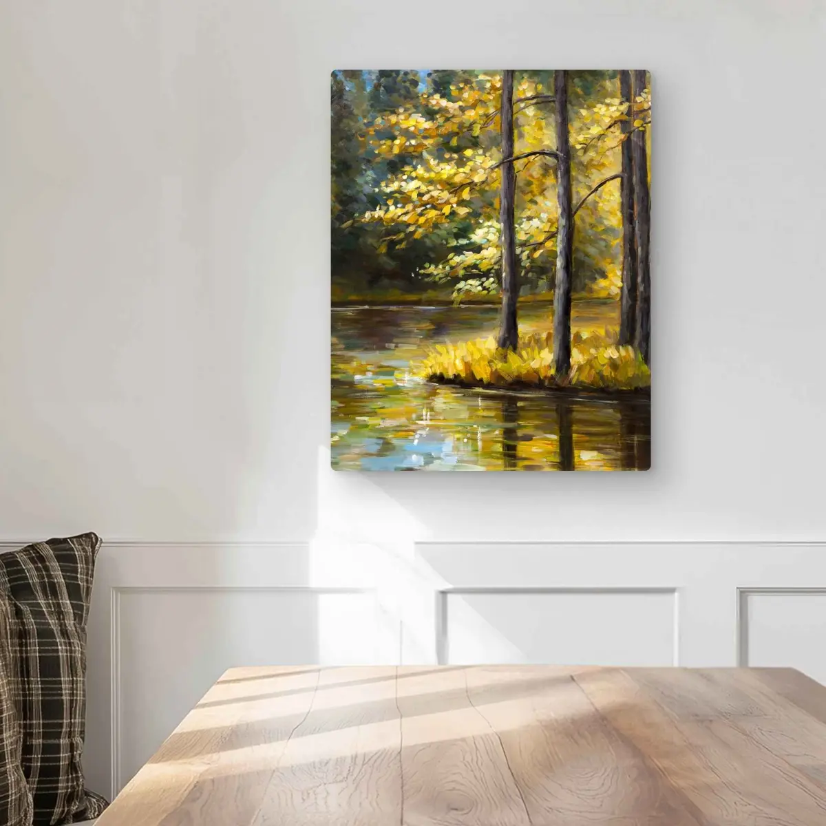 212 MAIN 16x20 in. Fall Water Landscape Nature Art - Living Room Metal Wall Art, Home Decor for Living Spaces