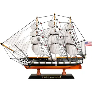 Wooden Model Ship USS Constitution 1/155 Scale Replica Ship Model Sailboat