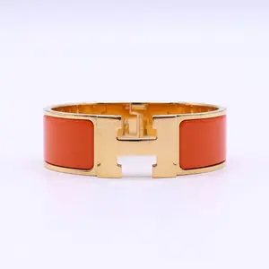 Pre-owned Hermes Enamel Clic Clac H Bangle Bracelet twins W20790