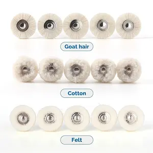 5pcs of Felt Wool Polishing Brushes for Rotary Tools, 2.35Mm Polishing Wheels - Suitable for Low-Speed Handles And Nail Care.