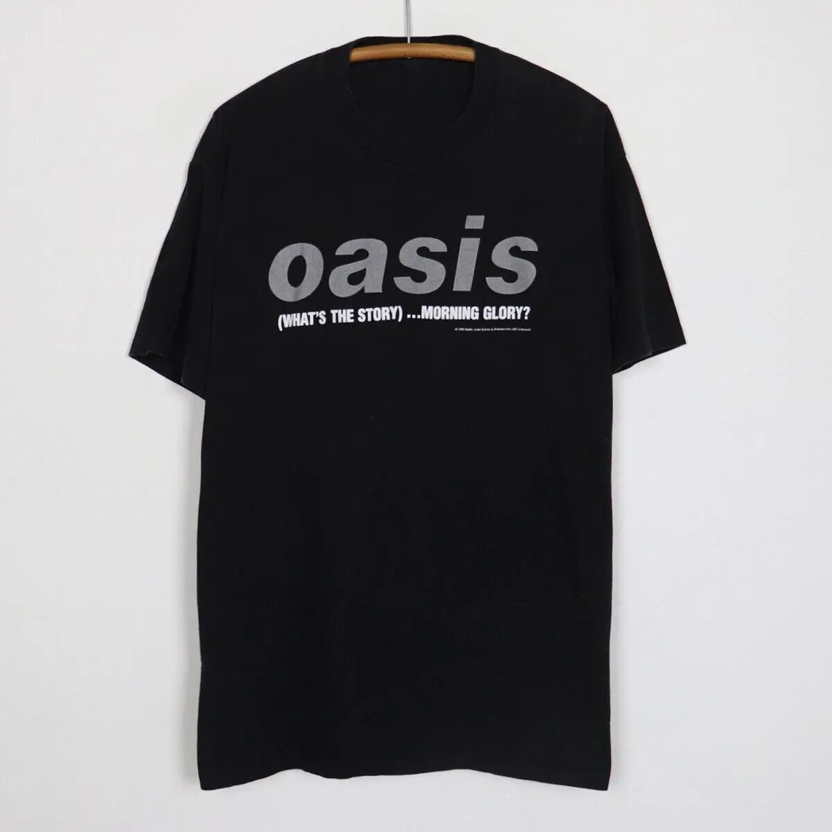 Oasis Band Tee 1995 Whats The Story Morning Glory Album Black