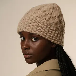 Authentic Wool Cashmere (70/30) Knit Beanie - Natural Fiber Soft Lightweight Minimal Warmth Unbranded Design Seasonless Style Perfect for Winter