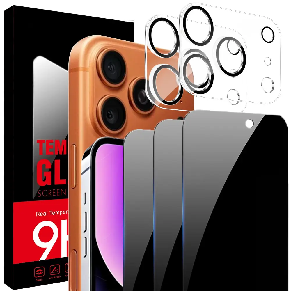 Camera Lens Protector for iPhone 17 Pro Max 6.9",9H Tempered Glass，Ultra HD, Scratch Resistance , Easy to Install，Case Friendly， 3+2Pack