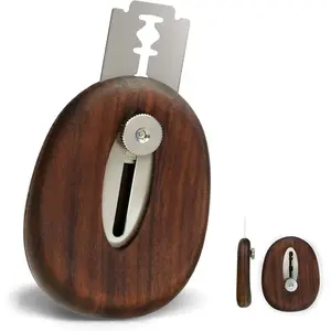 Extractable & Magnetic Bread Lame, Safe Telescopic Sourdough Scoring Tool Crafted From Black Walnut Wood and 304 Stainless Steel, Bread Scoring Tool with 11 Razor Blades & Friendly Guide