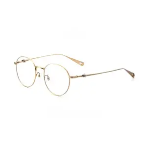 1pc of Vintage Round Frame Glasses, Suitable for Both Men And Women, Formal Casual Occasions, a Stylish Accessory with Minimalist Design High-End Quality