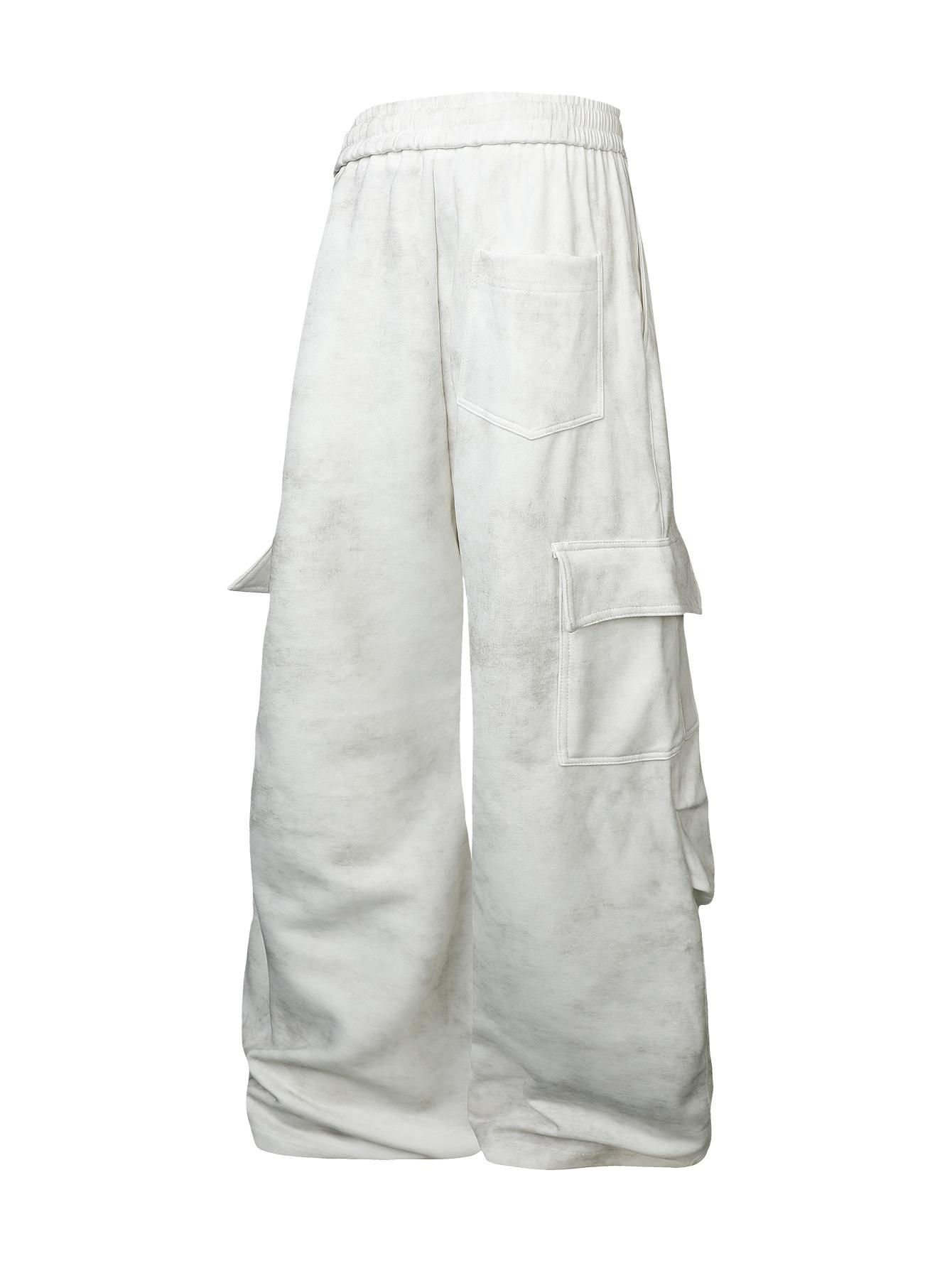 CCCMAI Men's Camouflage Multi-Pocket Cargo Pants Loose Fit Casual Drawstring Trousers for Daily Wear Fashion Athletic Long Pants for Autumn Winter Essential Menswear for Outdoor and Street Style