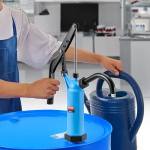 VEVOR Drum Pump, 9.5 oz. Per Stroke, Lever-Action Barrel Pump, Fits 5-55 Gallon Drums with 3-Section Suction Tube Assembly Hose, Hand Operated, Designed to Transfer Water, Alcohol, Corrosive Liquids