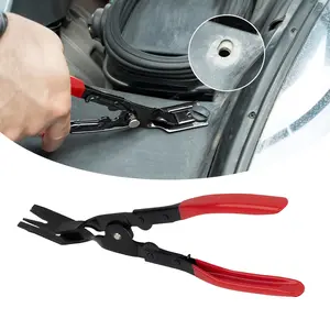 VAYWET Automotive Panel Clip Removal Pliers Alloy Steel Trim Fastener Remover Damage-Free Push Pin Plier for Car Door Panel Upholstery Headlight Upholstery Dashboard Plastic Fasteners Trim Clip Removal Fastener Pliers Prevents Damage to Trim Vehicle Dash
