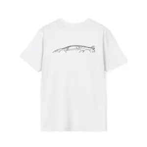 Quinns Dream Garage Need Money For Lambo SVJ Outline Fitted Short Sleeve Crew Neck Casual Minimalist Japanese Summer T-Shirt