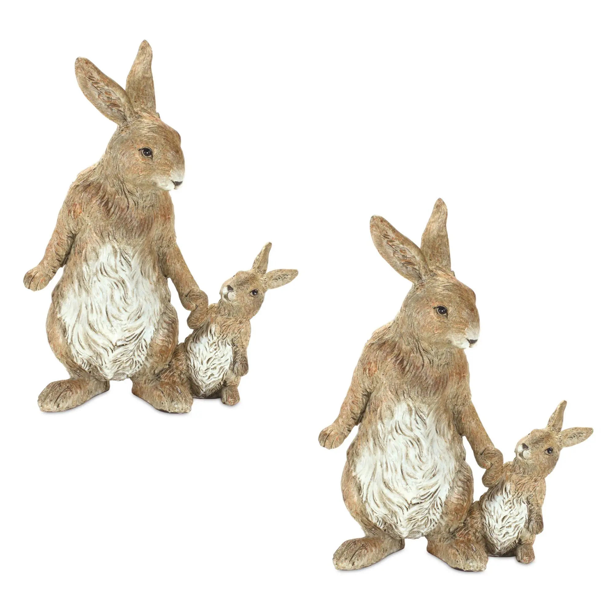 Melrose Rabbit with Baby Bunny Figurine - Set of Two