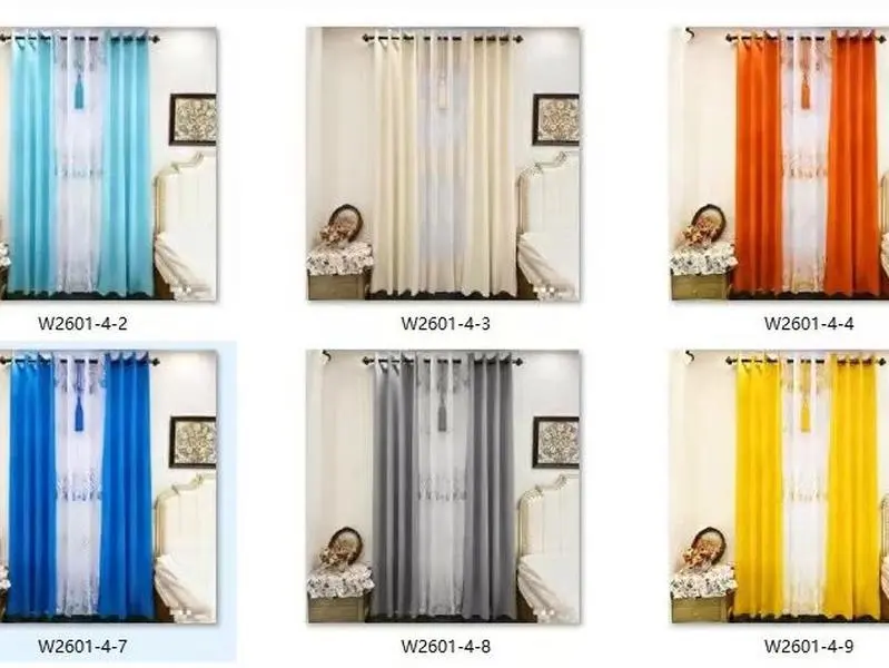 4-Piece Household Textile Curtain Panels, Soft Furnishing Curtain & Blind Accessories
