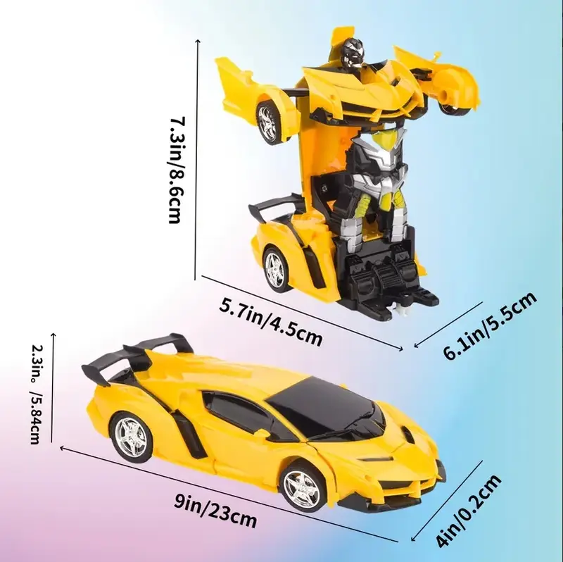 Tibibee Transforming RC Car Robot, High Speed RC Remote Controlled Car for Kids, 1:18 Scale 2.4GHz Group Race Ready Toy, 360° Stunt Rotation, Automatic, Rechargeable, Durable ABS Plastic, Outdoor Birthday Gift