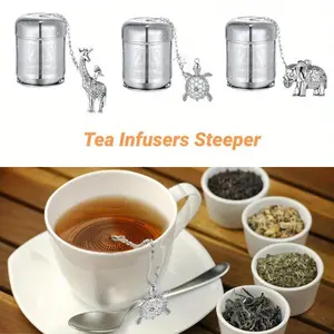 Set of 3 Loose Leaf Tea Infusers Stainless Steel Steeper Ball for Loose Tea Holder Mesh Strainer Filters with Drip Trays and Pendant
