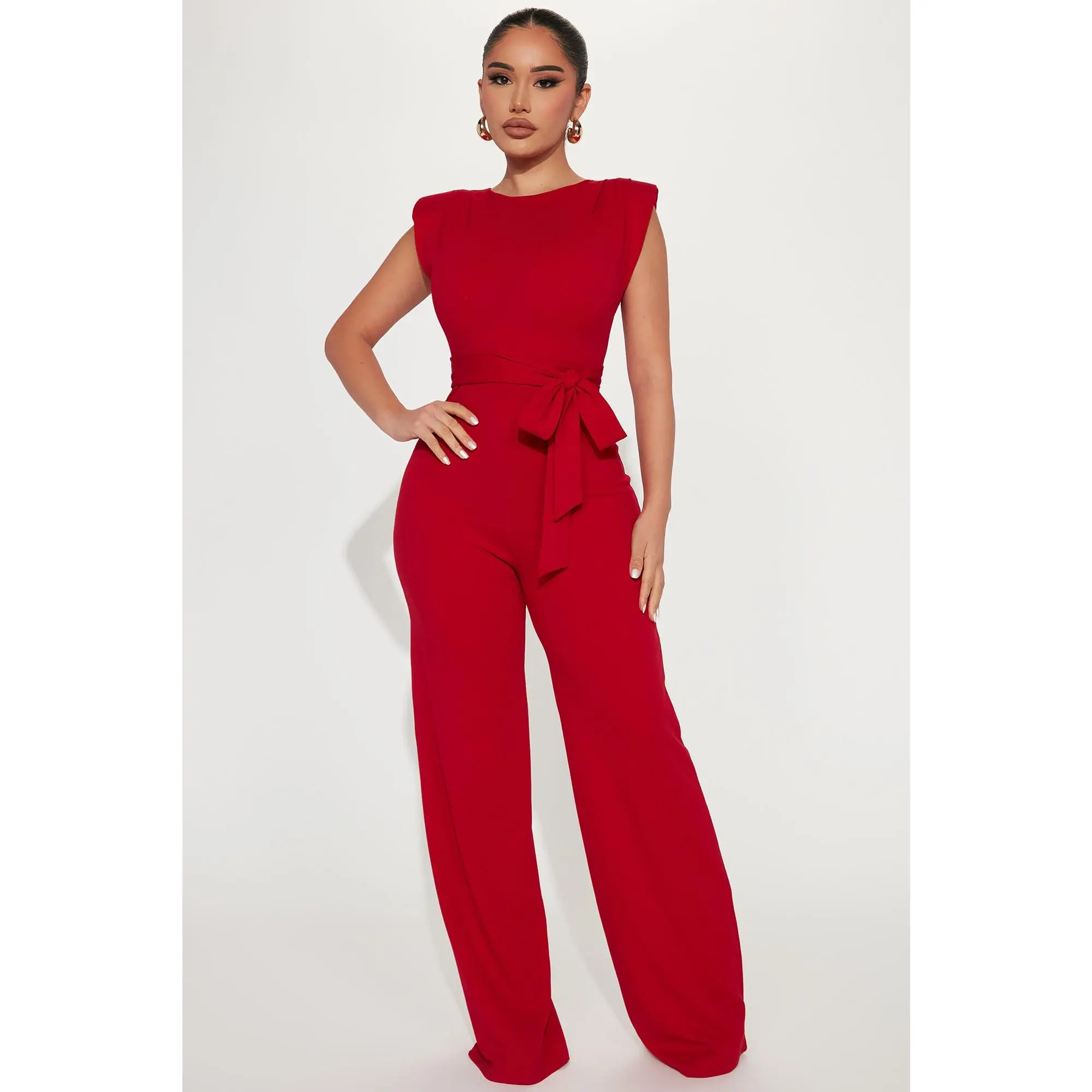 On Point Jumpsuit - Red On Point Jumpsuit - Red