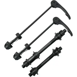 AiTuiTui 1 Pair Bike Quick Release Axle Skewer Bicycle Hub Parts, Front & Rear Axle Hollow Shaft Kit Replacement for Road, Mountain, MTB, BMX Bikes