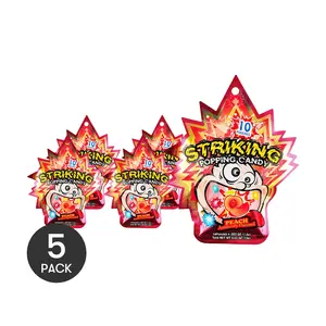 5 Pack STRIKING Hong Kong Pop Rocks Candy Peach Flavor 15g Childhood Nostalgia Snack