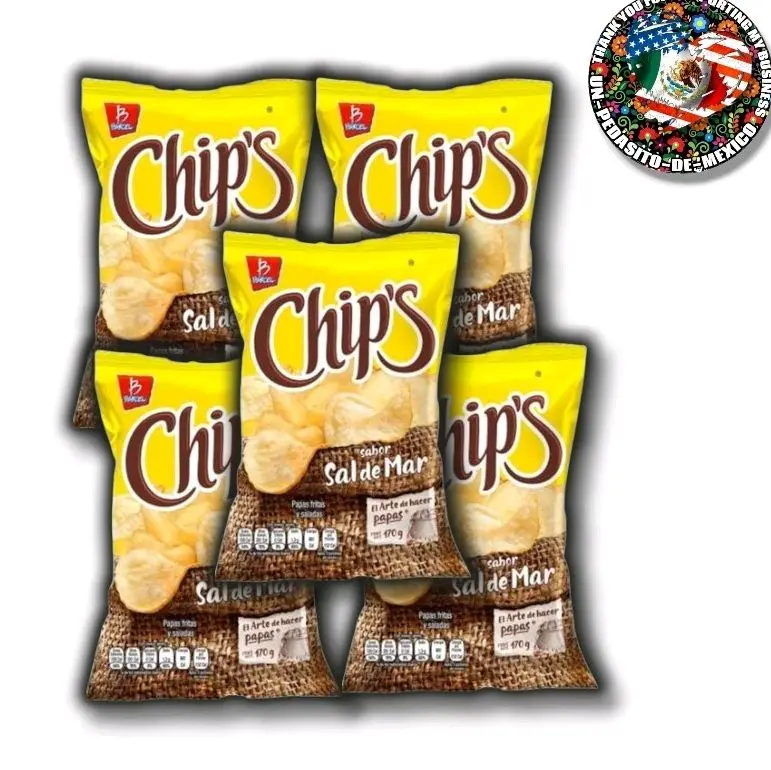 5 PACK Barcel Sal de Mar Crispy Snack Chips Crunchy Salt