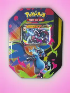 Pokémon Mega Charizard Tin (4 booster packs + promo card) Pokémon Mega Charizard Tin (4 booster packs + promo card)