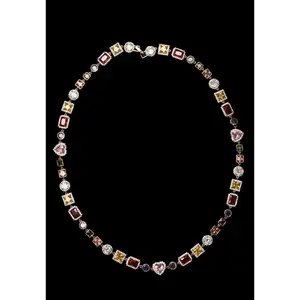 Rainbow Necklace – with Vibrant Multicolored Stones, Elegant 18-Inch Statement Necklace for Men and Women, Perfect for Layering or Standalone Wear, Eye-Catching Colorful Jewelry Gift for Any Occasion necklace