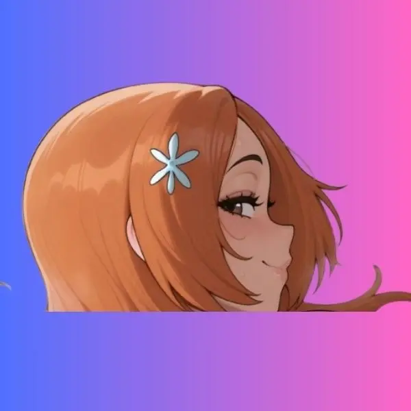 Original Anime Character Sticker, Vinyl Decal, Kiss-Cut, Laptop & Car Sticker, Phone Sticker, Water Bottle Sticker, Full Body Sticker
