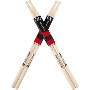 Drum Sticks 2 Pairs Drumsticks 7a  Hard Maple  Tip Drum Stick Ideal for Drummers of  Levels, for Drums, Percussion and Practice (Hard Maple 7A-2P)