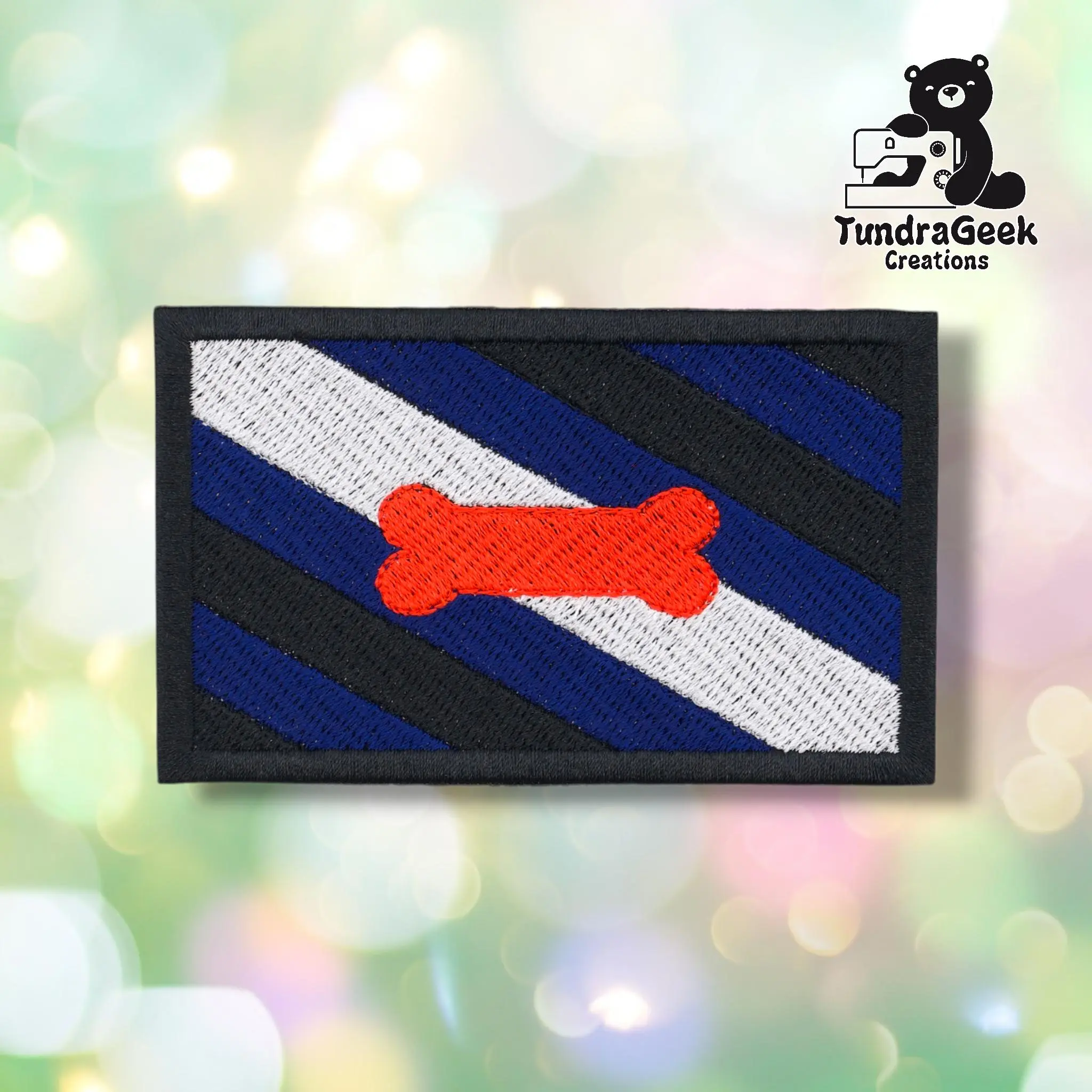 Pup Pride Flag Patch | Embroidered Sew-On Patch | Pup Play Accessory | Pup Pride Gear | Iron-On Backing
