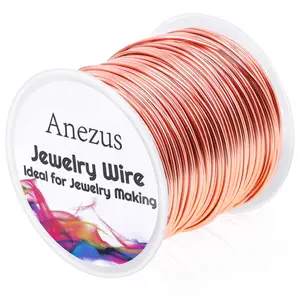 Anezus 18 Gauge Jewelry Wire for Jewelry Making, Craft Wire Tarnish Resistant Copper Beading Wire for Jewelry Making Supplies and Crafting (18 Gauge, Copper) Anezus