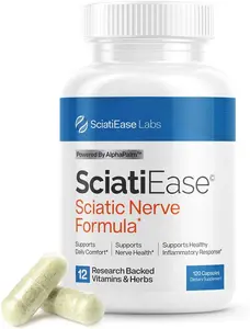 Sciatic Nerve Health Support Supplement - Nerve Support Formula with AlphaPalm, Pea, Vitamin B Complex, Alpha Lipoic Acid- 120 Ct supplements  women fitness dietary