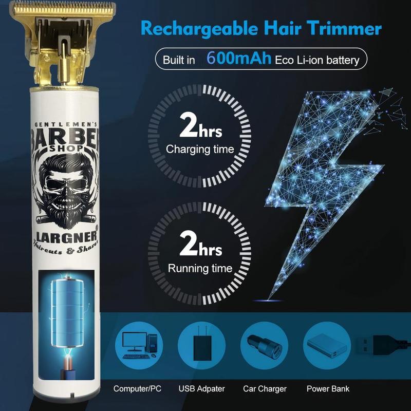 Professional Hair Clipper & Shaver Set, Barber Clipper Set, 1 Set Rechargeable Hair Trimmer & Electric Razor with Accessories, Great Gifts for Father, Husband & Boyfriend